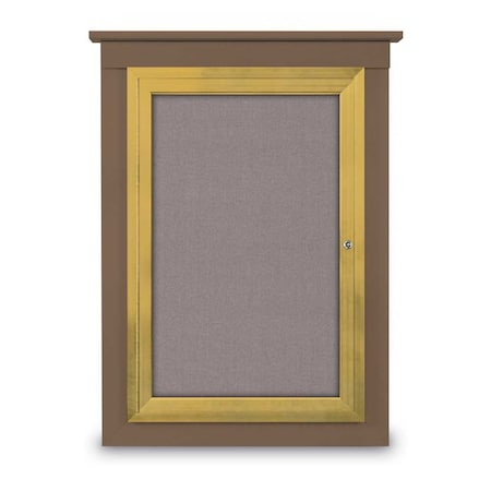 United Visual Products Single Door Enclosed Cathedral Letterboa UV1300CD-BRONZE-BLUE